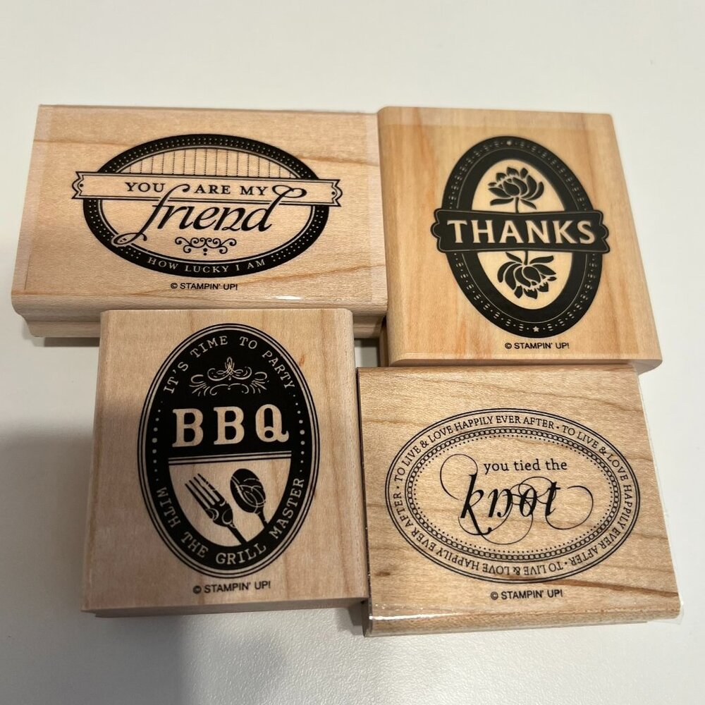 STAMPIN’ UP! “Only Ovals” Stamp Set‎ (4-Piece)
